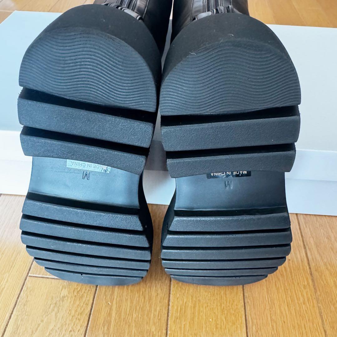 靴 SLY BULB TOE KNEE BOOTS