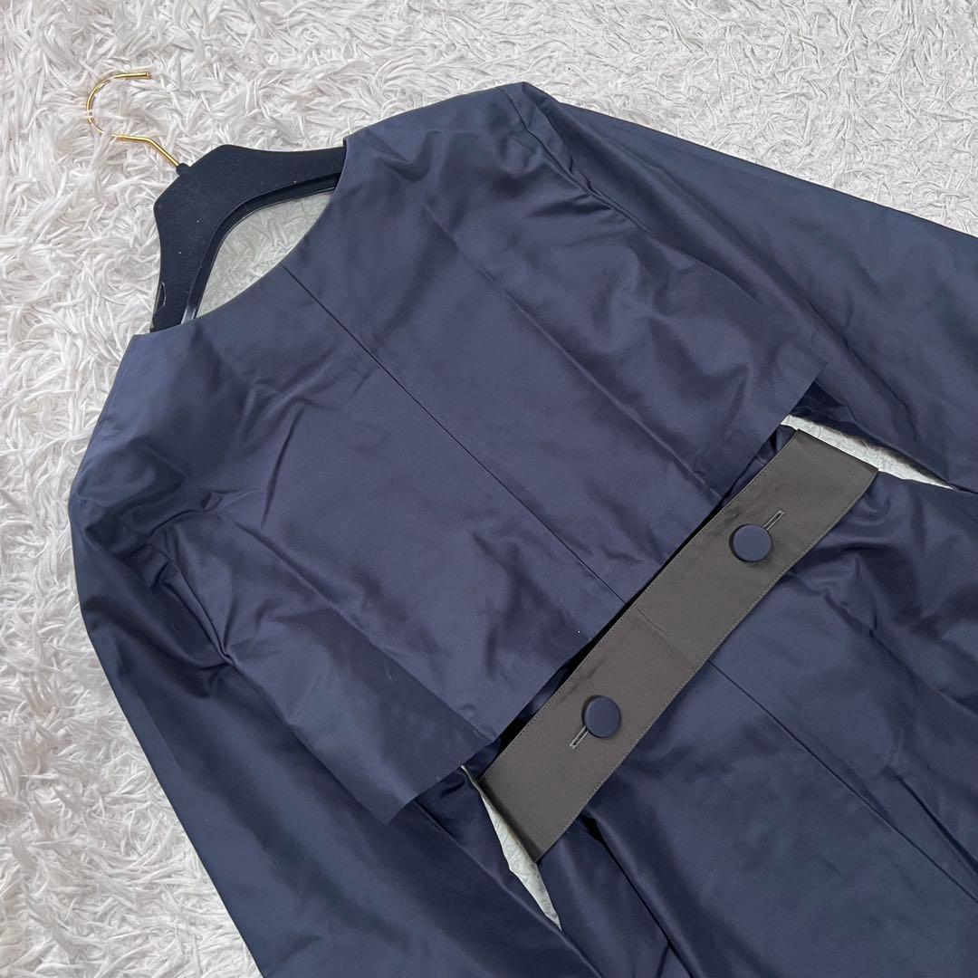 20万 極美品 フォクシー ロングコート coat toffee シルク100