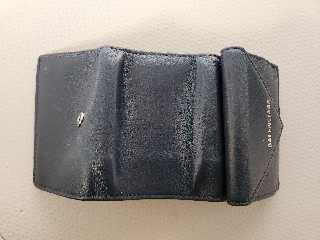 BALENCIAGA ネイビー 三つ折り財布