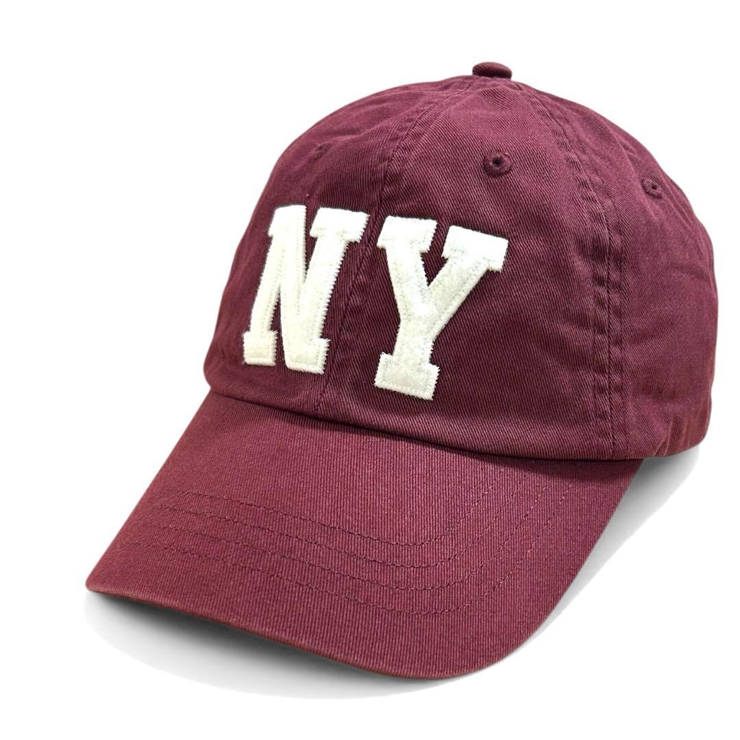 美品❗️ 完売品❗️POLO NY Patchツイルボール キャップ　ワイン