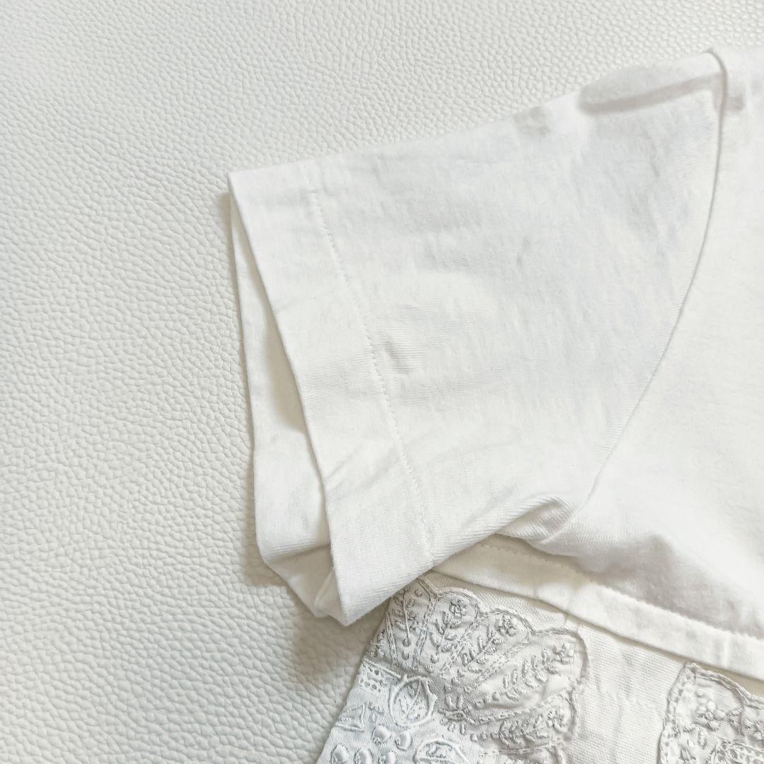 美品♡コムデギャルソン 刺繍切替カットソー Tシャツ エンブロイダリーdバンダナ