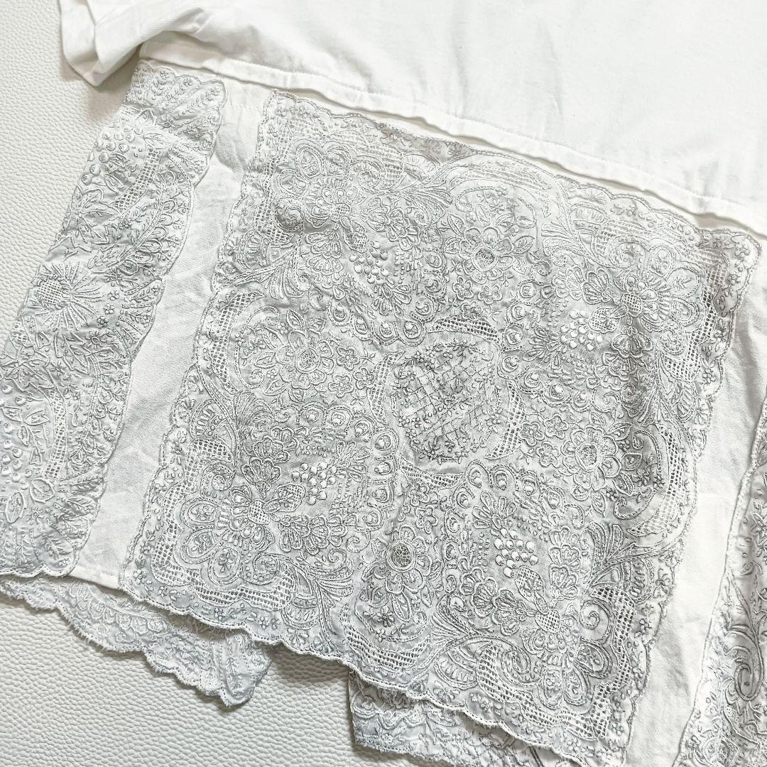 美品♡コムデギャルソン 刺繍切替カットソー Tシャツ エンブロイダリーdバンダナ