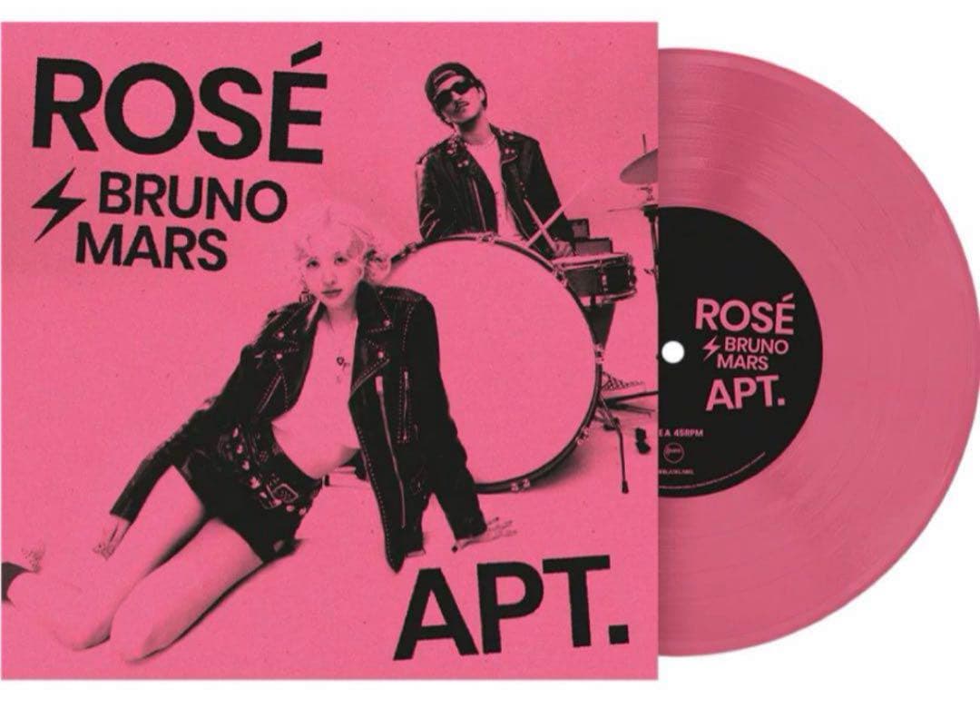 ROSÉ & Bruno Mars 限定ピンク7インチレコード APT.