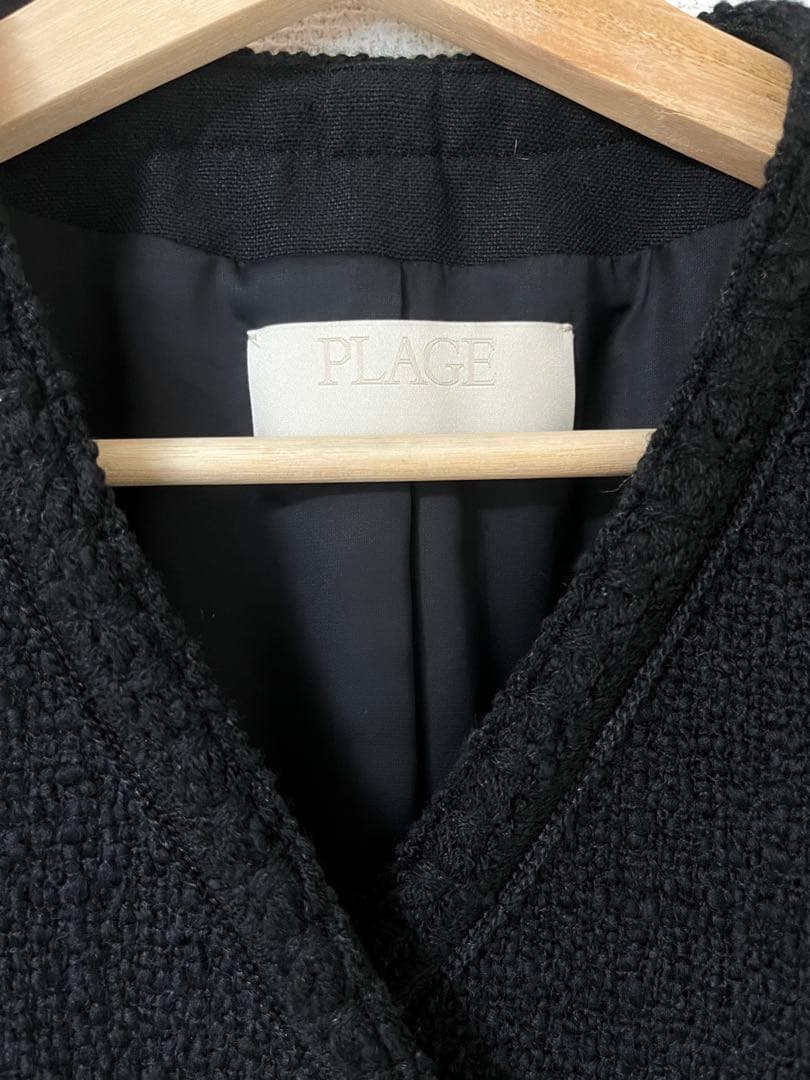 【美品】plage プラージュ Tweed JK ツイードジャケット セレモニー