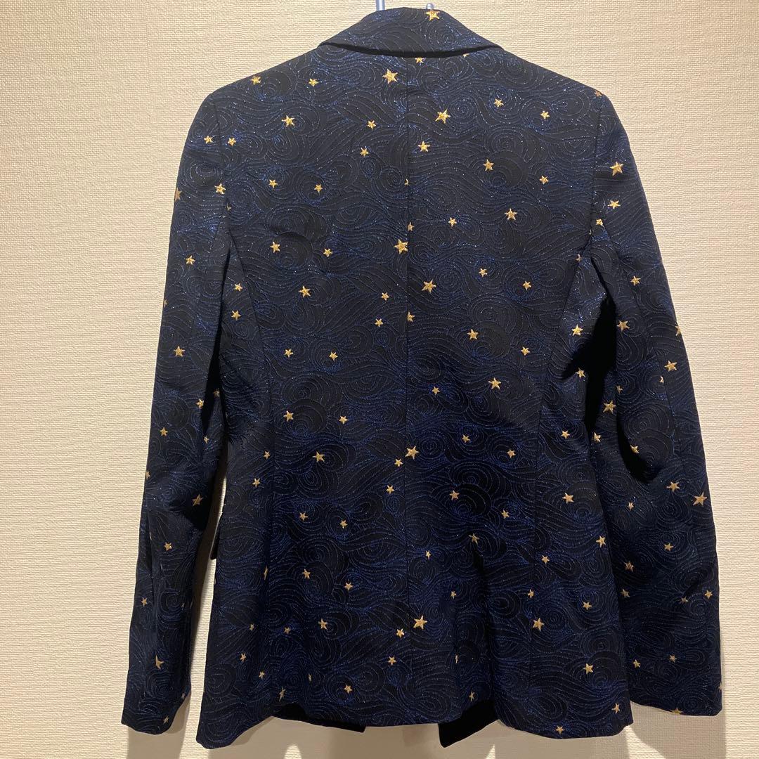 ESCADA ネイビー 星柄 テーラードジャケット