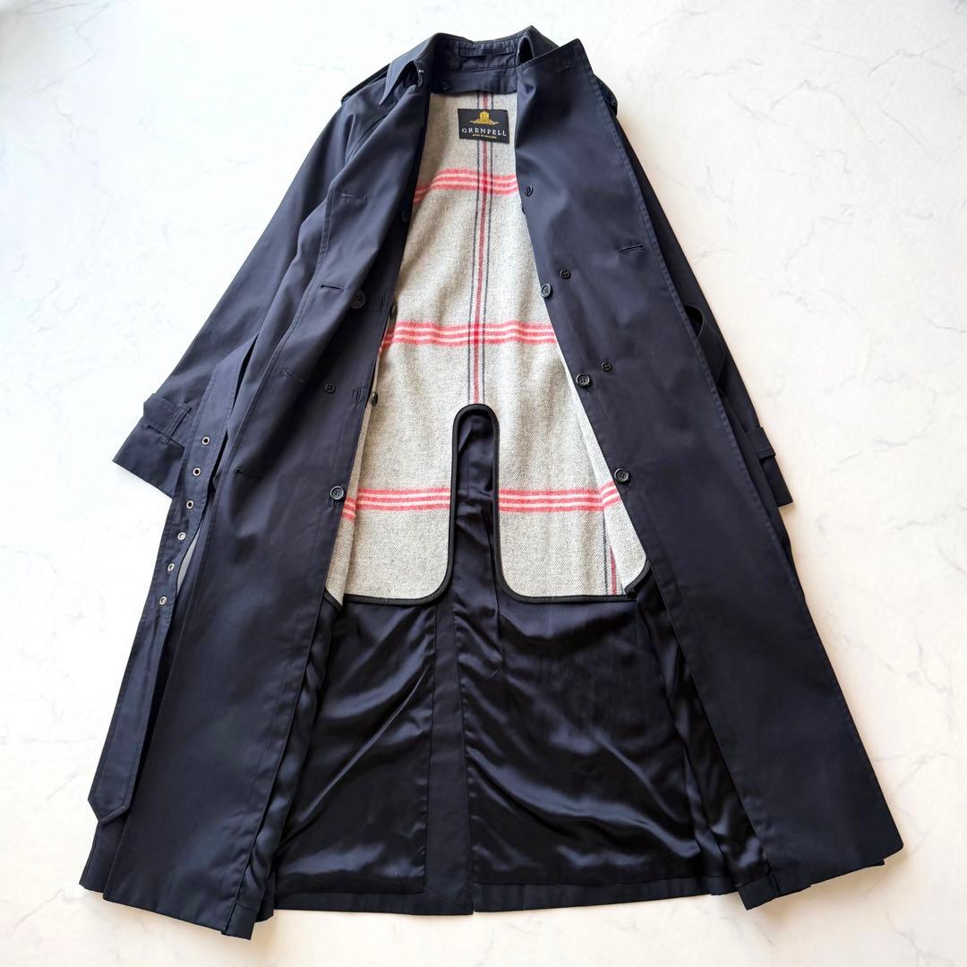 極美品✨【グレンフェル】トレンチコート BEGGライナー付 ネイビー 38