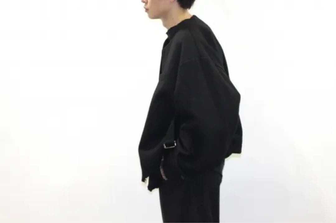 ジャケット・アウター stein / NO COLLAR BELTED JACKET(BLACK)