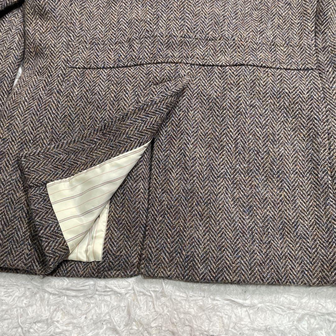 the shop TK ハリスツイード　エルボーパッチ　グレー　ヘリンボーン　L