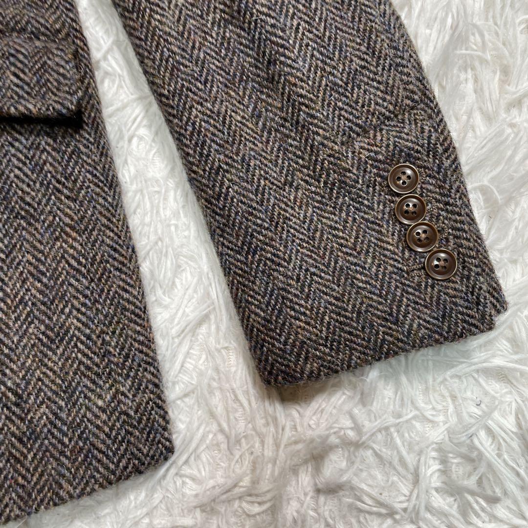 the shop TK ハリスツイード　エルボーパッチ　グレー　ヘリンボーン　L