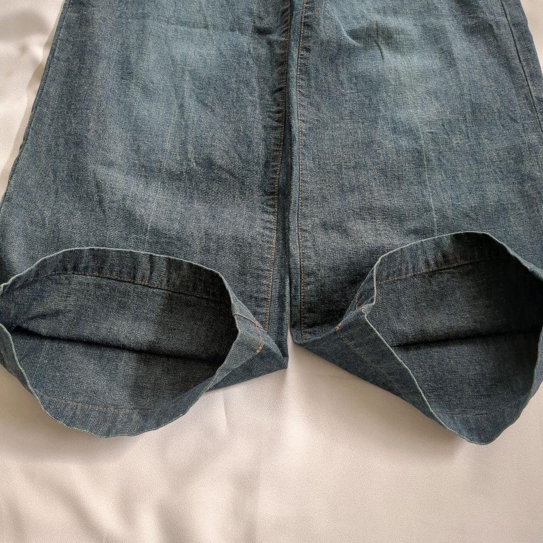 Spick & Span│ワイドデニムパンツ 日本製 手洗い可 ブルー 38