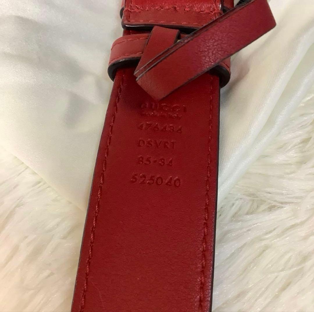 GUCCI ウエストポーチ　ボディバッグ　GGマーモント　レッド