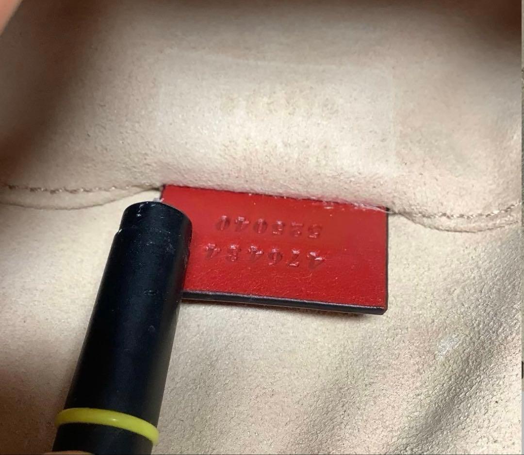 GUCCI ウエストポーチ　ボディバッグ　GGマーモント　レッド