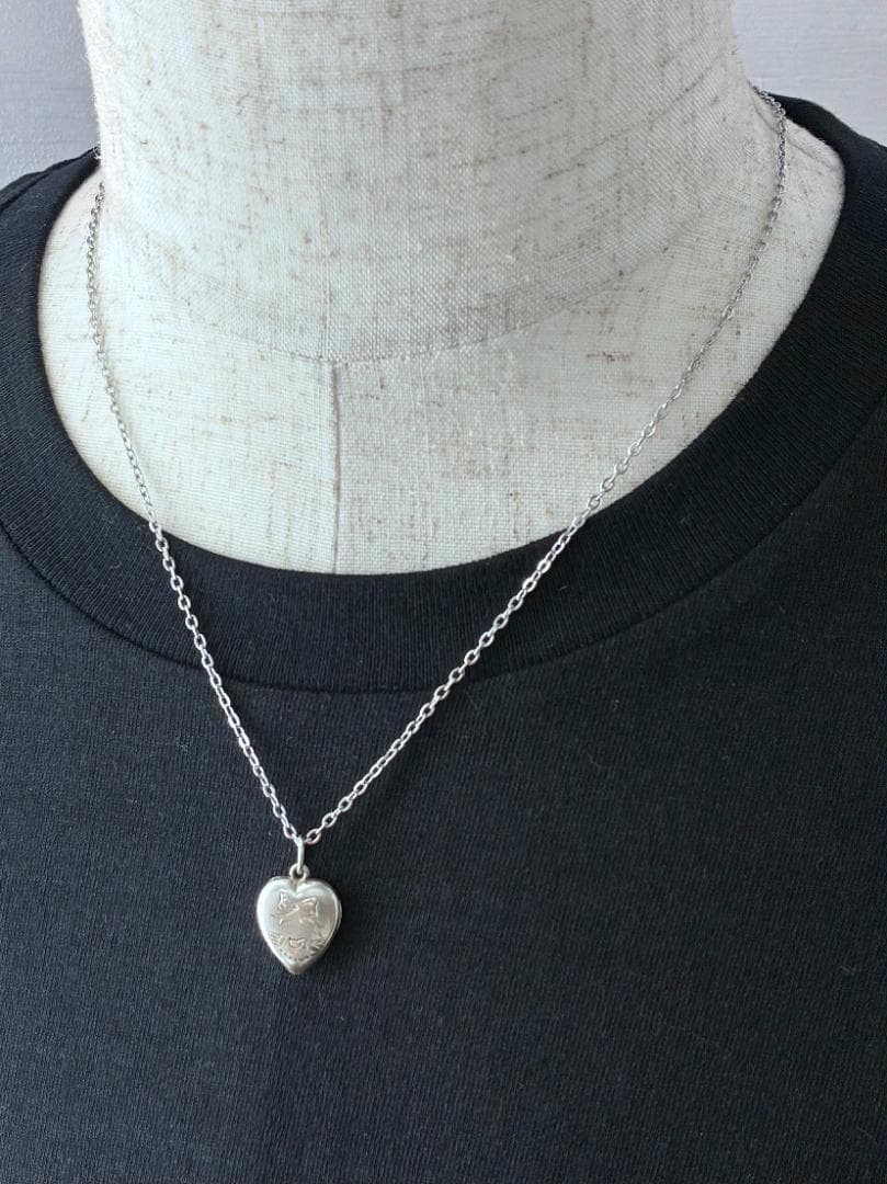 スウィートハートジュエリー リボン シルバー ヴィンテージネックレス NAVY