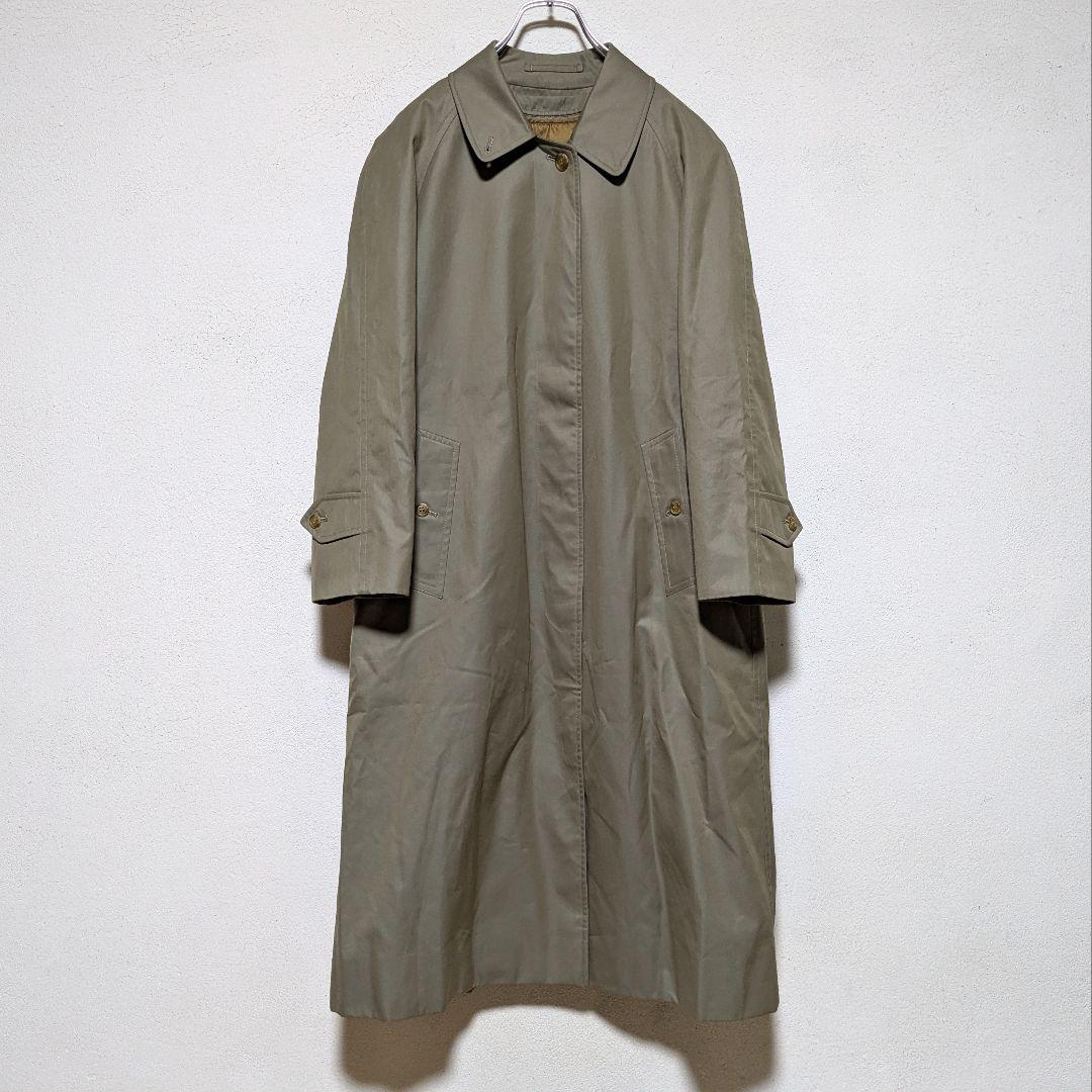 美品 80～90s バーバリー ステンカラーコート レディース 白タグ 玉虫13