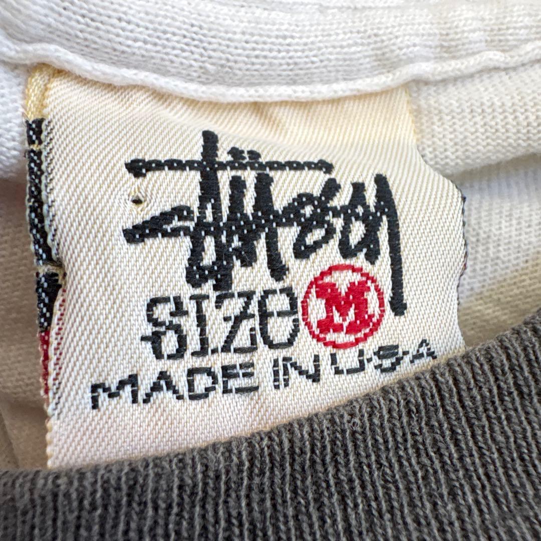 。*様 old stussy リンガーTシャツ 白タグ M