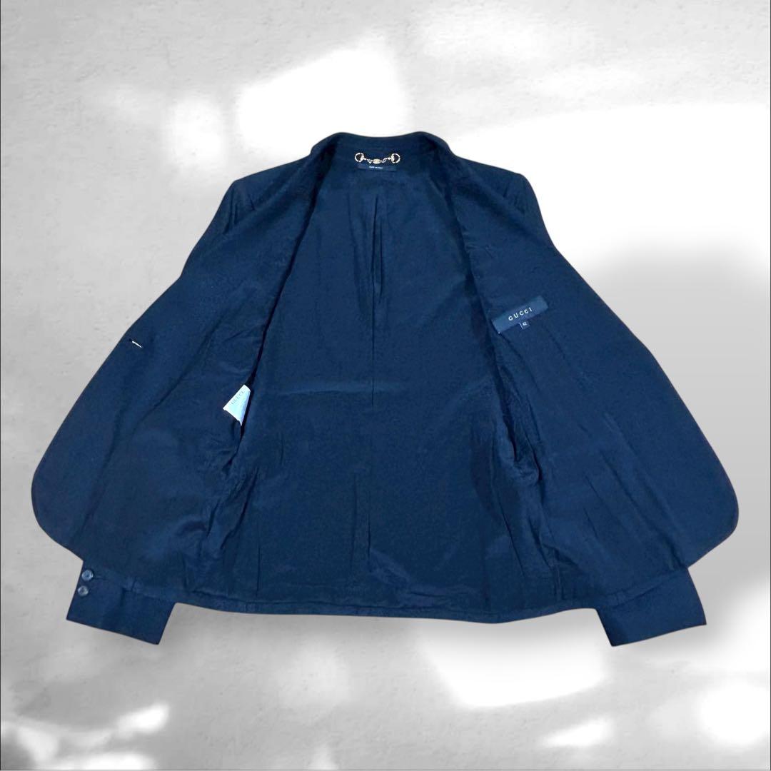 【大人気】GUCCI グッチ テーラードジャケット 1つボタン　ダークネイビー
