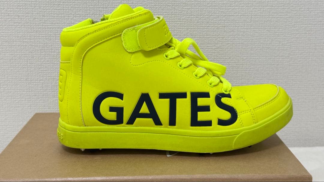 PEARLY GATES イエロー ハイカット 24.5cm ゴルフシューズ