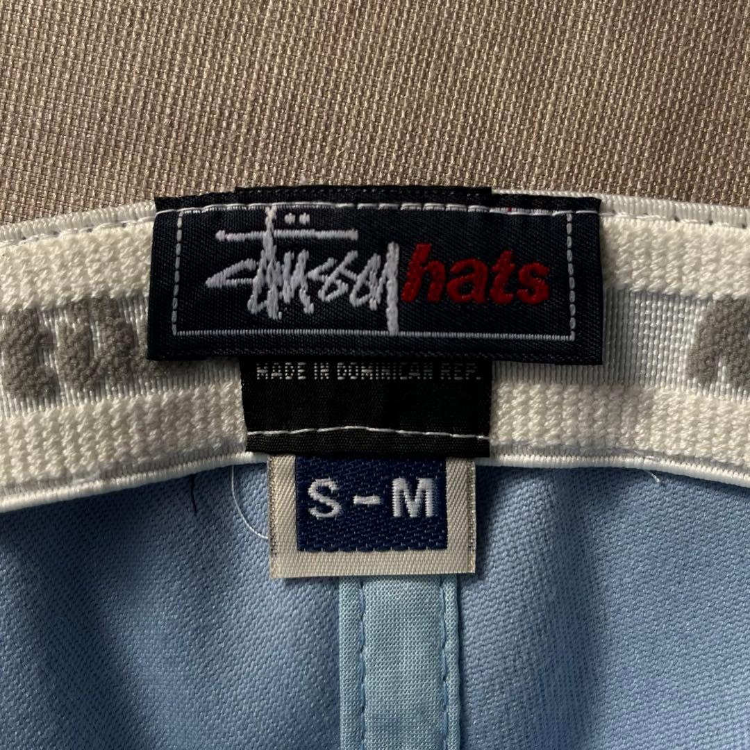 “テルさま専用” old stussy 刺繍 6パネルキャップ ライトブルー