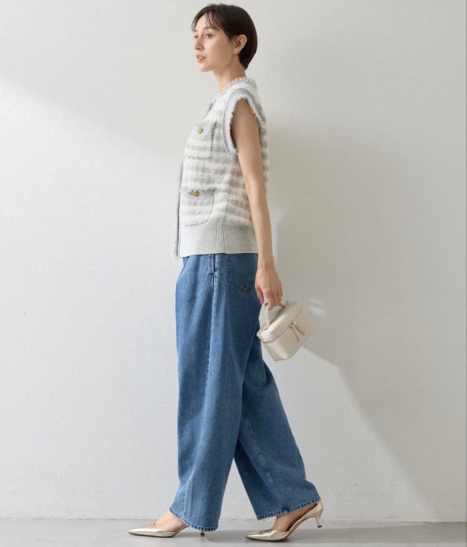 ★新品タグ　パルクロ購入　ウィムガゼット　ラップデニムパンツ　36