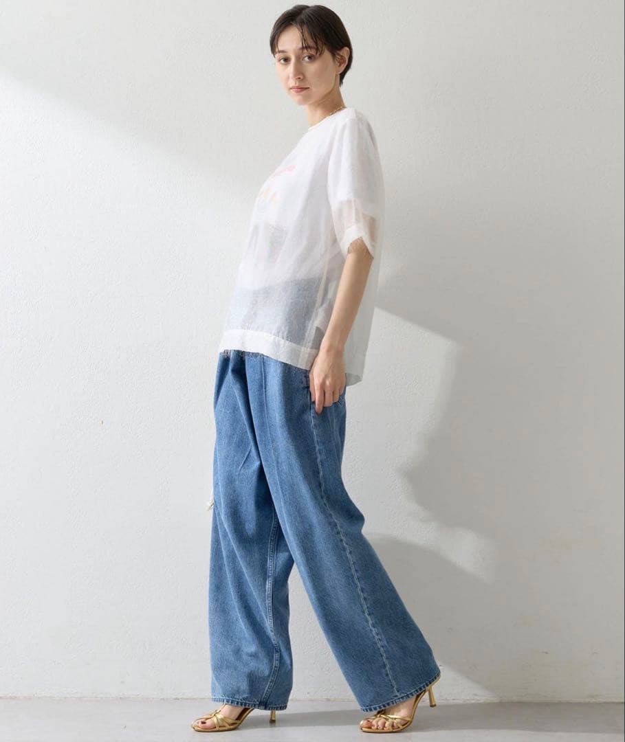 ★新品タグ　パルクロ購入　ウィムガゼット　ラップデニムパンツ　36