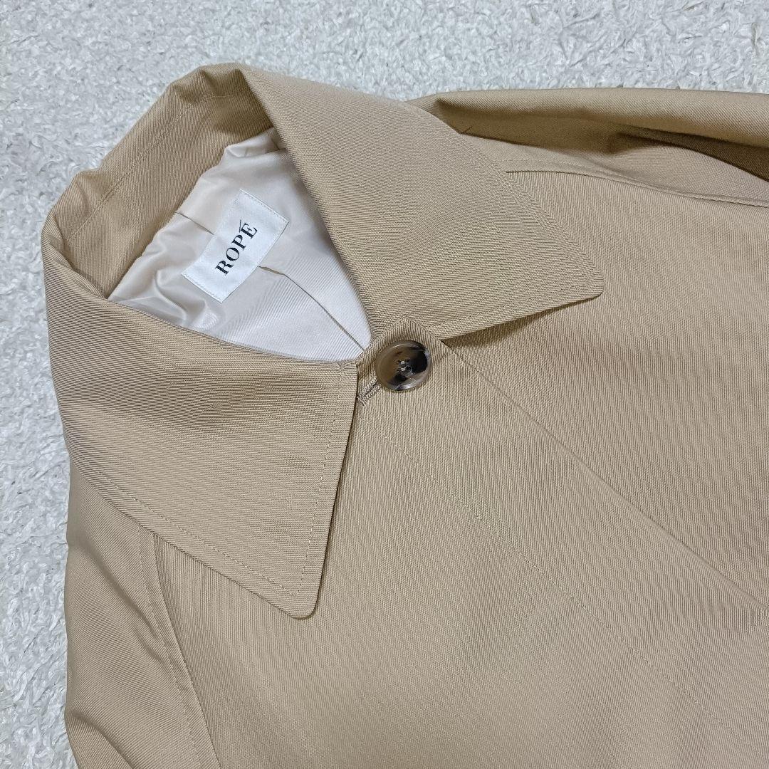 【美品】ROPE ロペ シャンブレー ステンカラーコート 38