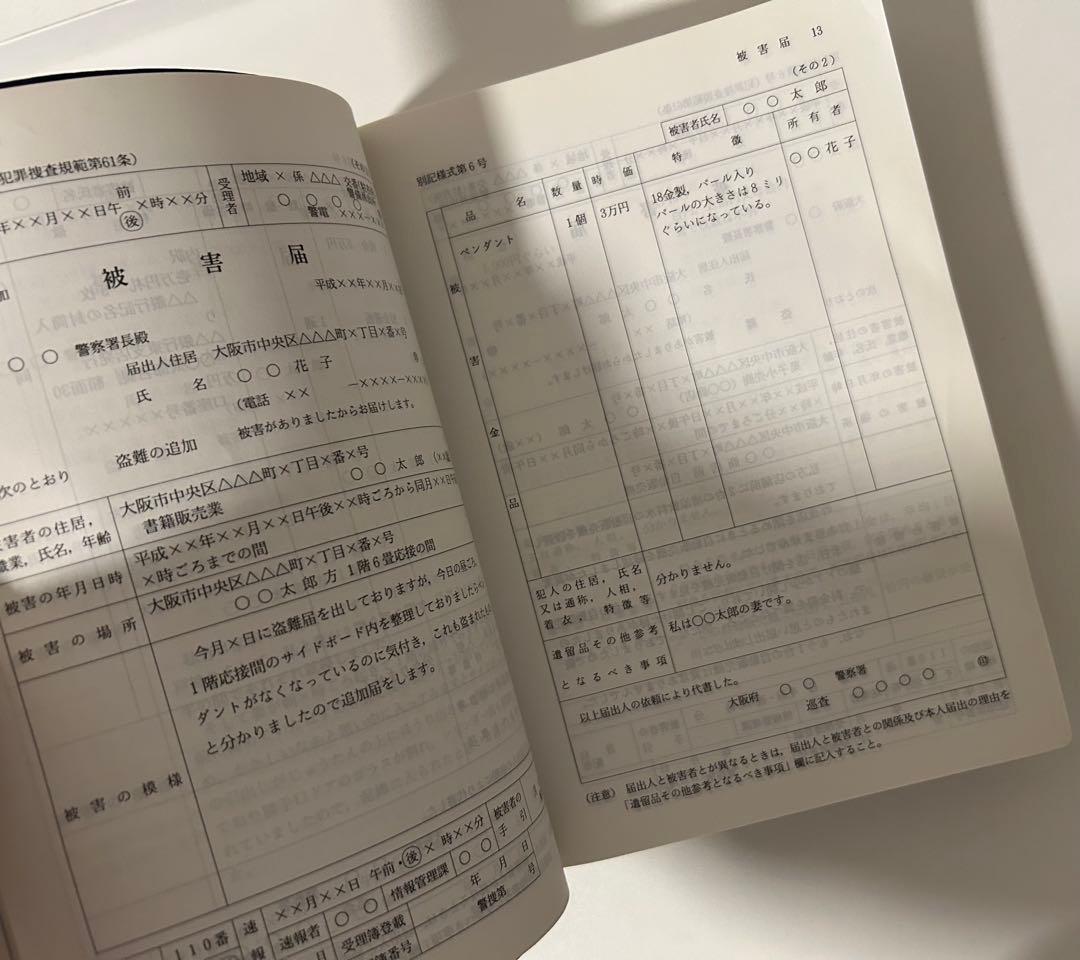 実務捜査書類全集　参考書　1冊