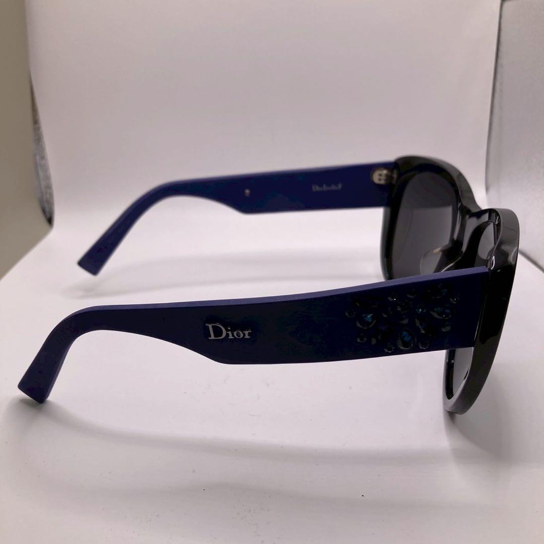 Christian Dior ディオール サングラス ビジュ ストーン　パープル