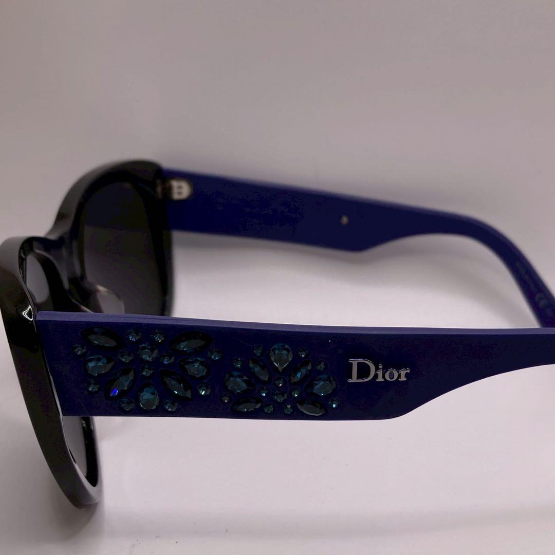 Christian Dior ディオール サングラス ビジュ ストーン　パープル