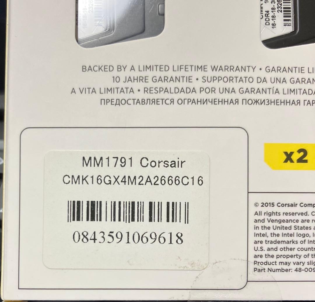 Corsair デスクトップ PC用 メモリ 16GB (8GB×2) DDR4