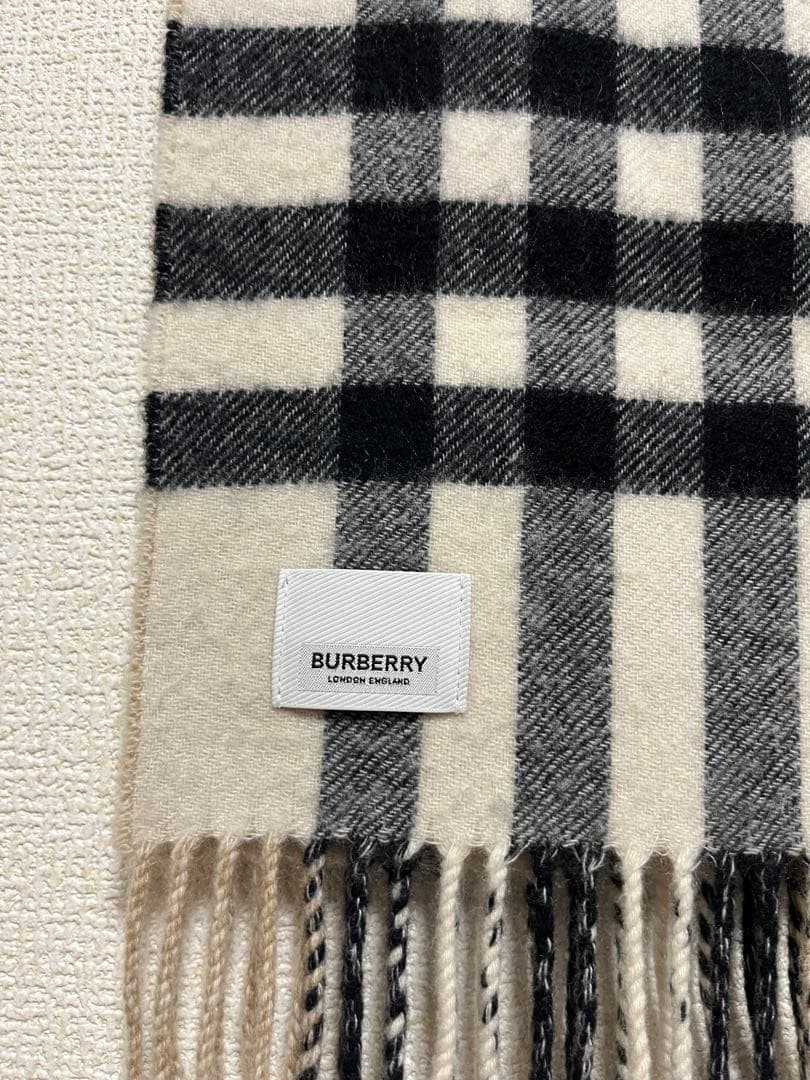 BURBERRY　バーバリー　マフラー　カシミア100％　コントラストチェック