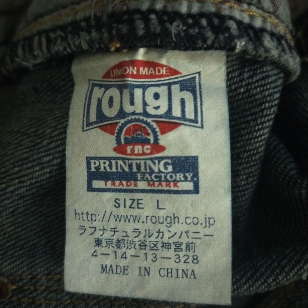 rough ラフ デニム 刺繍ジーンズ Lサイズ　タグ付未使用