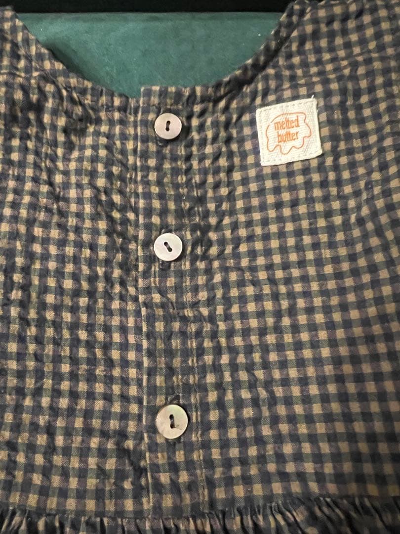 アウター Melted butter GINGHAM CHECKPUMPKINROMPER