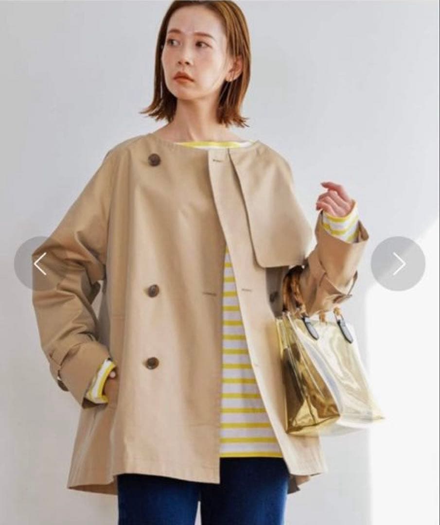 JOURNAL STANDARD C/PEギャバノーカラーショートトレンチ
