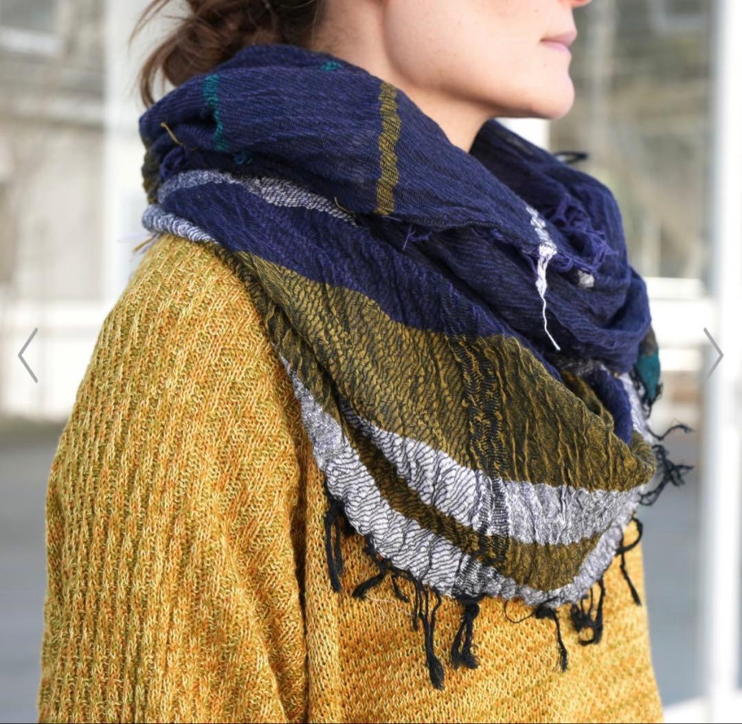 新品/タグ付　タマキニイメルーツショールshawl Big綿100%