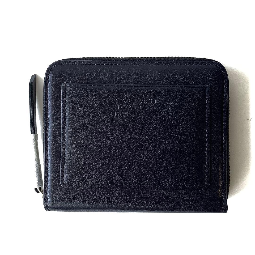 める様★新品★マーガレットハウエル★ピルモントラウンドジップ２つ折り財布★紺