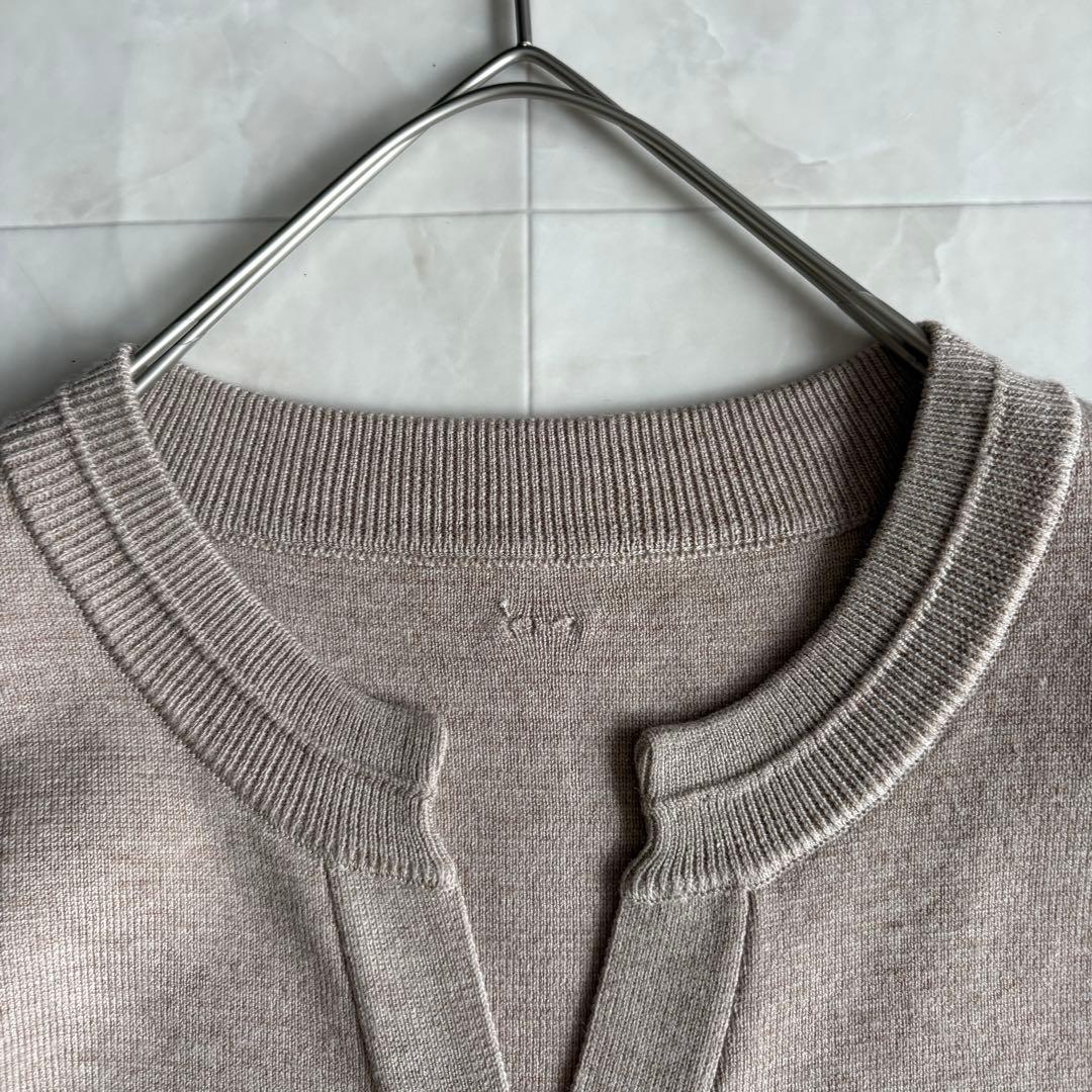 COLLAGEスキッパースウェットライクカーディガン ベージュF シルク混