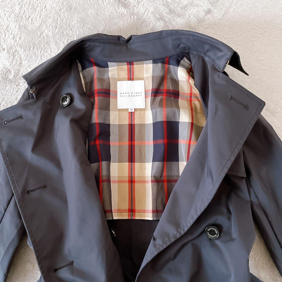 MACKINTOSH PHILOSOPHY ハーフトレンチコート 38 黒 撥水