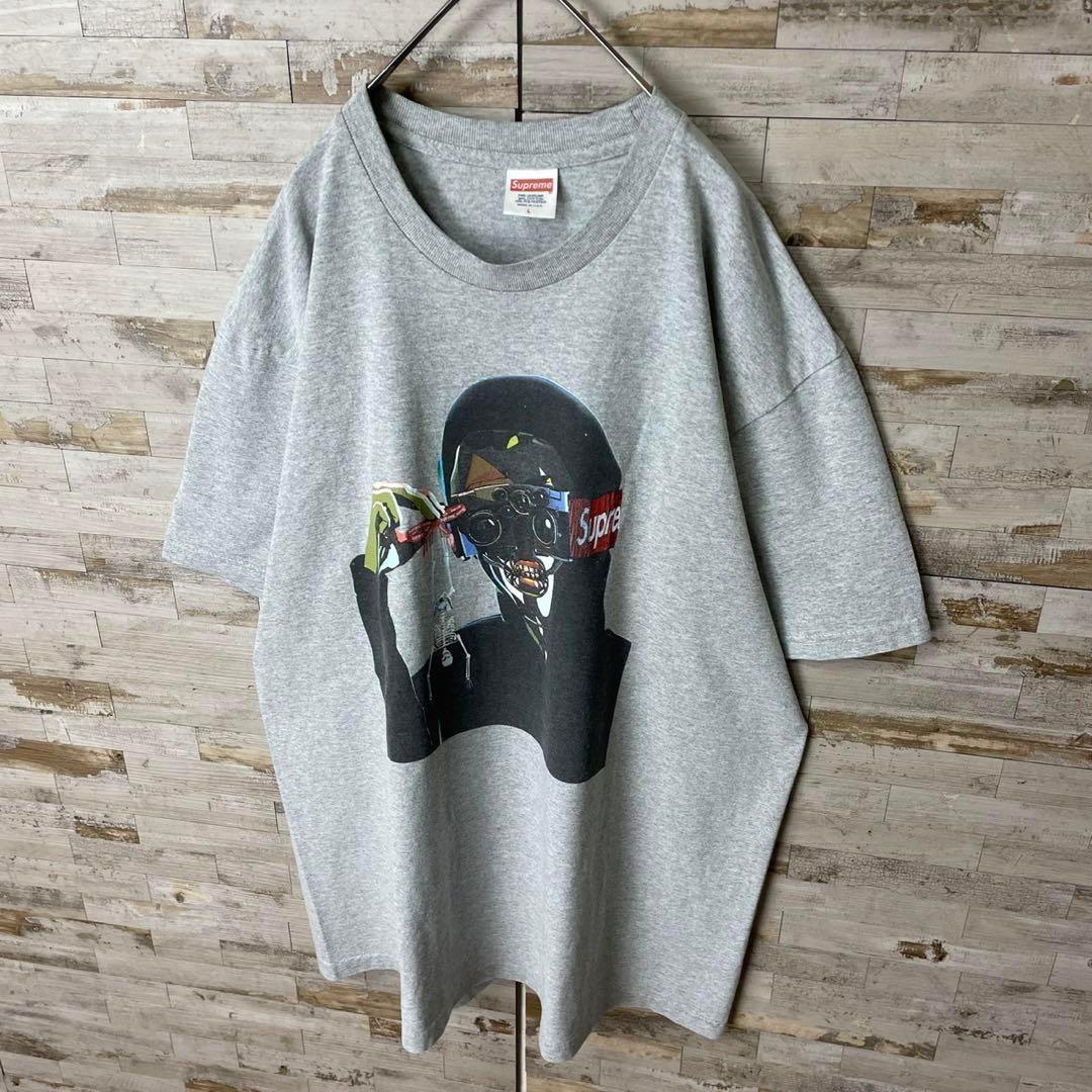 2840 U【超希少モデル】シュプリーム☆クリーパーロゴ Ｔシャツ グレー
