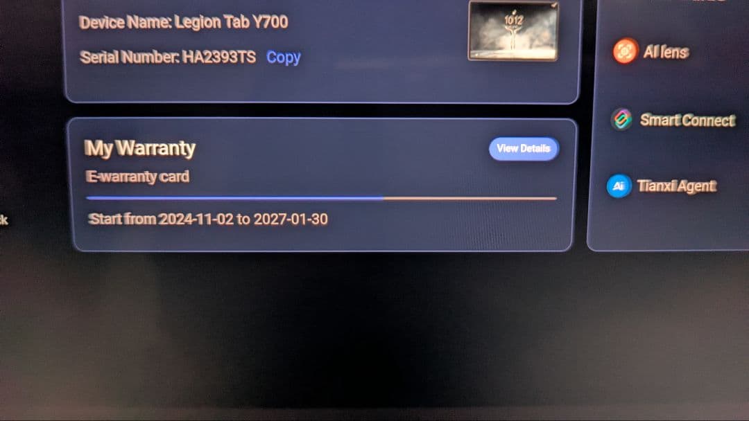 Androidタブレット本体 Lenovo Legion Tab Y700 256GB 12GB