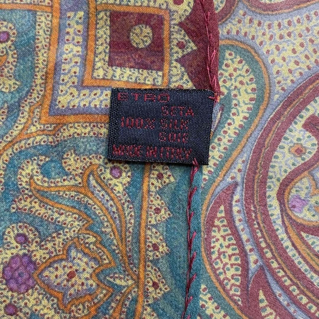 エトロ ETRO シルク100% 大判 ストール ペイズリー
