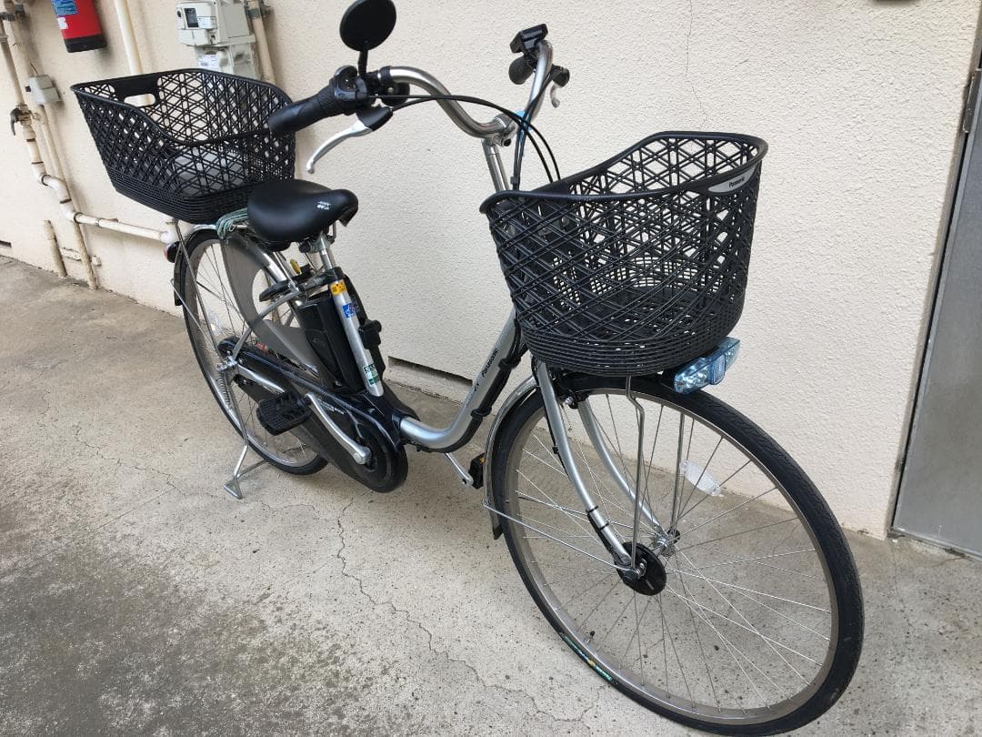 【直接引き取り】PANASONIC 電動アシスト自転車 バスケット付き