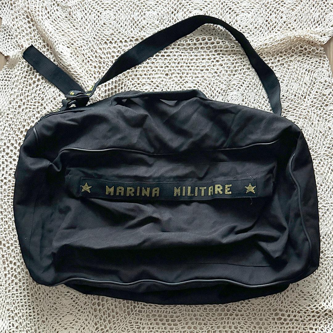 【実物USED】MARINA MILITARE ショルダー ダッフルバッグ 黒