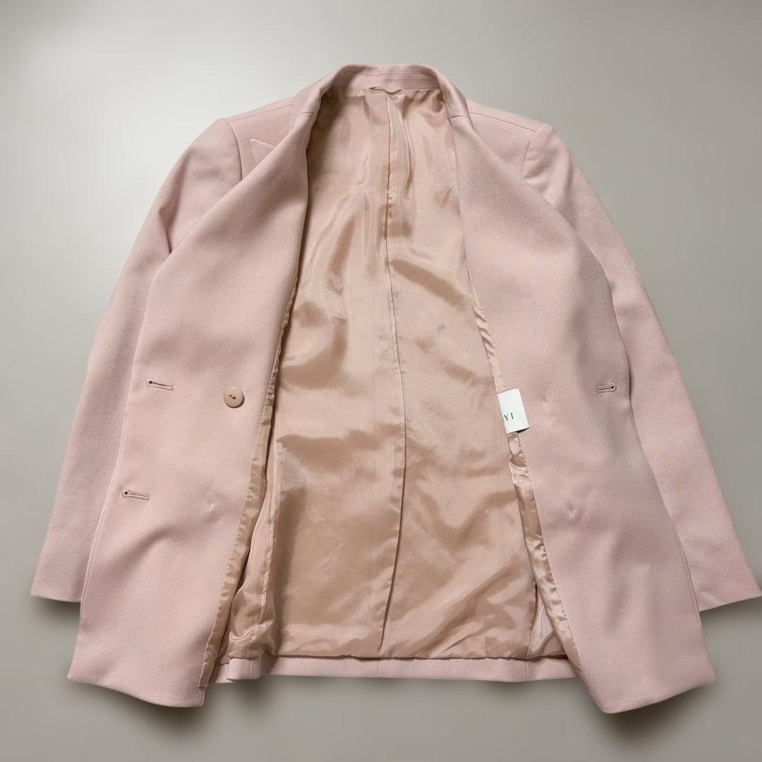 【美品✨23年モデル】アナイ ウールツイルストレッチ ダブルジャケット ピンク