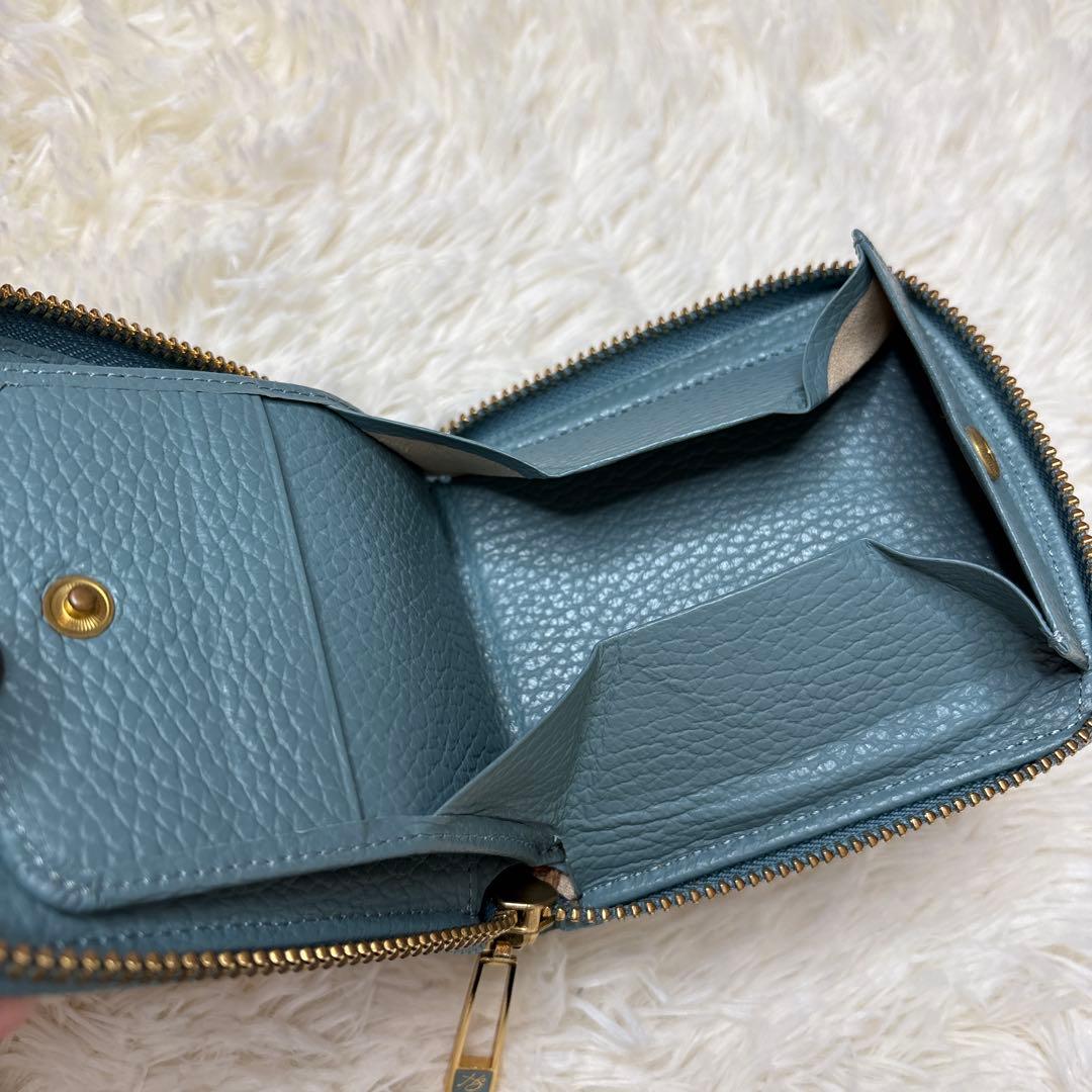 【美品】HerSchedule ハースケジュール　二つ折り財布　メゾンブルー