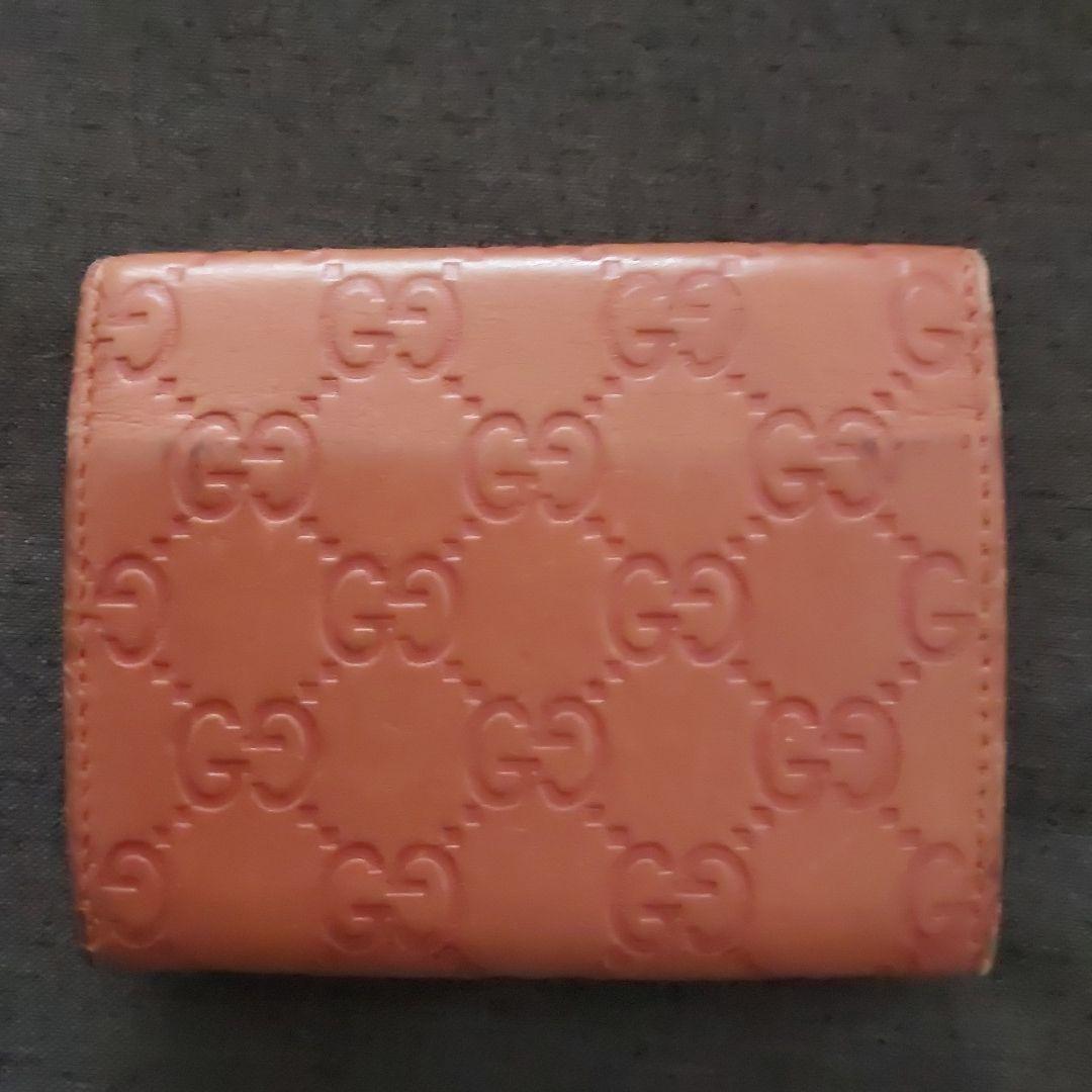 GUCCI GGパターン オレンジレザー名刺入れ