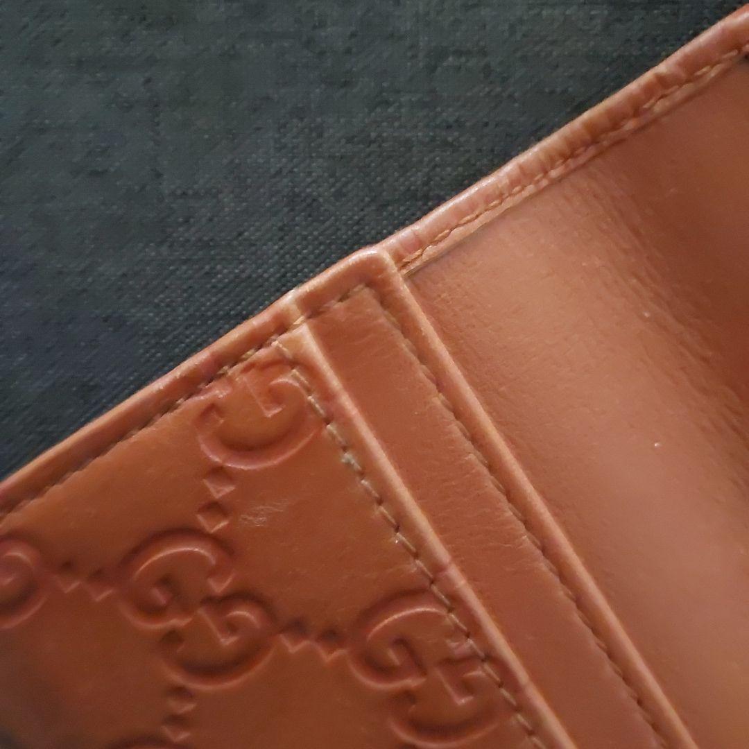 GUCCI GGパターン オレンジレザー名刺入れ