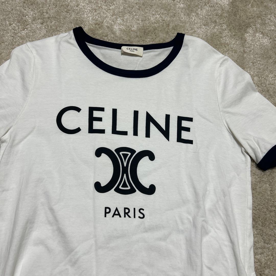 CELINE ロゴ 半袖Tシャツ レディース