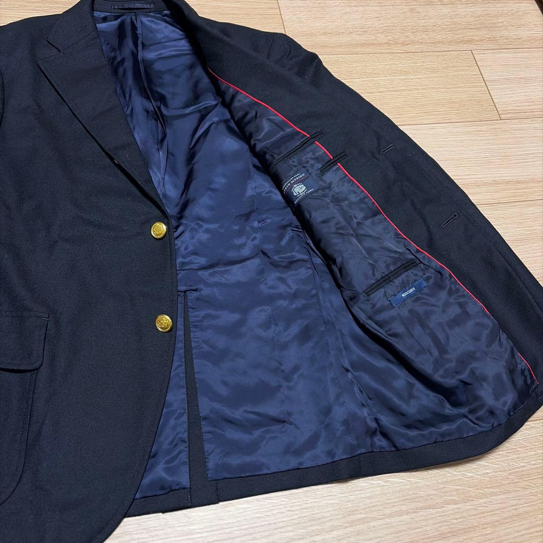【美品】J.PRESS 紺ブレザー ペピンメリノウール 3B 金ボタン 羊毛