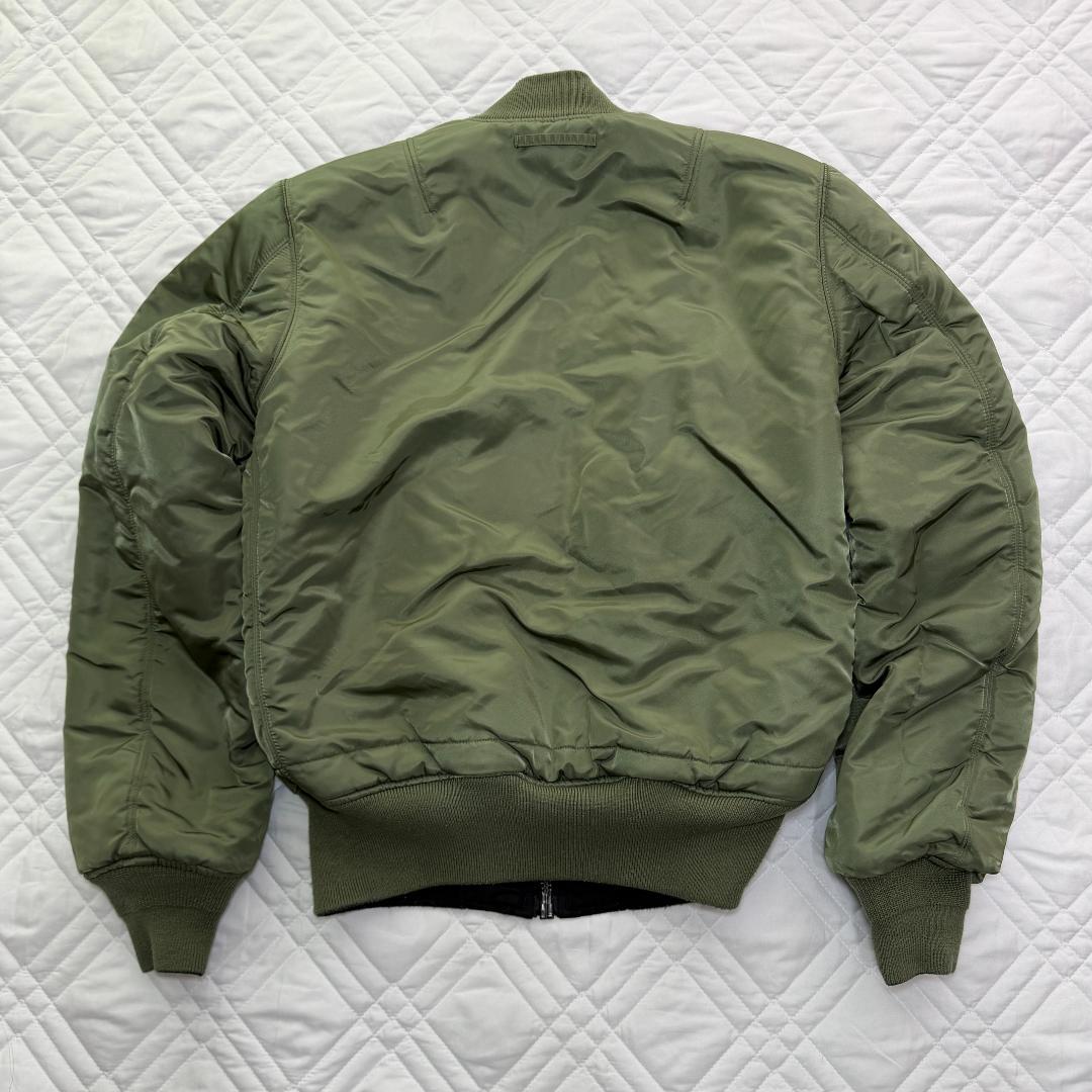 ✨リバーシブル✨美品 (M) ALPHA MA-1 黒×緑 フライトジャケット