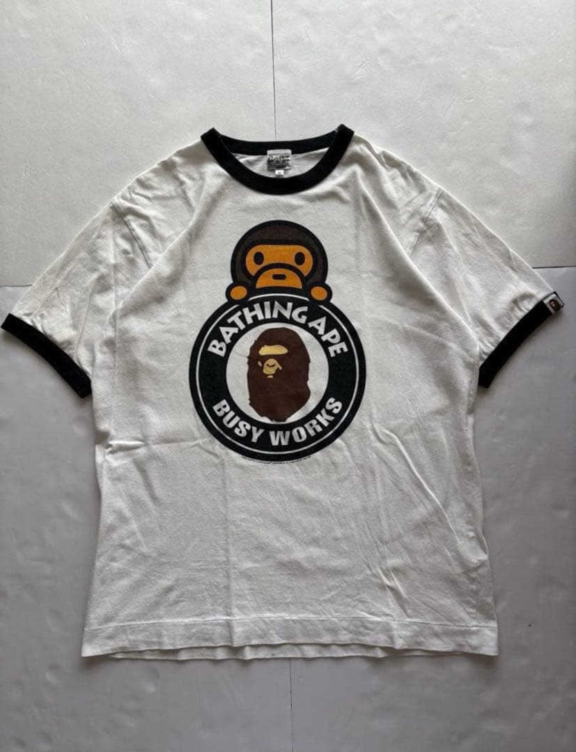 90s 00s bape ape リンガー tee nigo期裏原 縁は紺色です